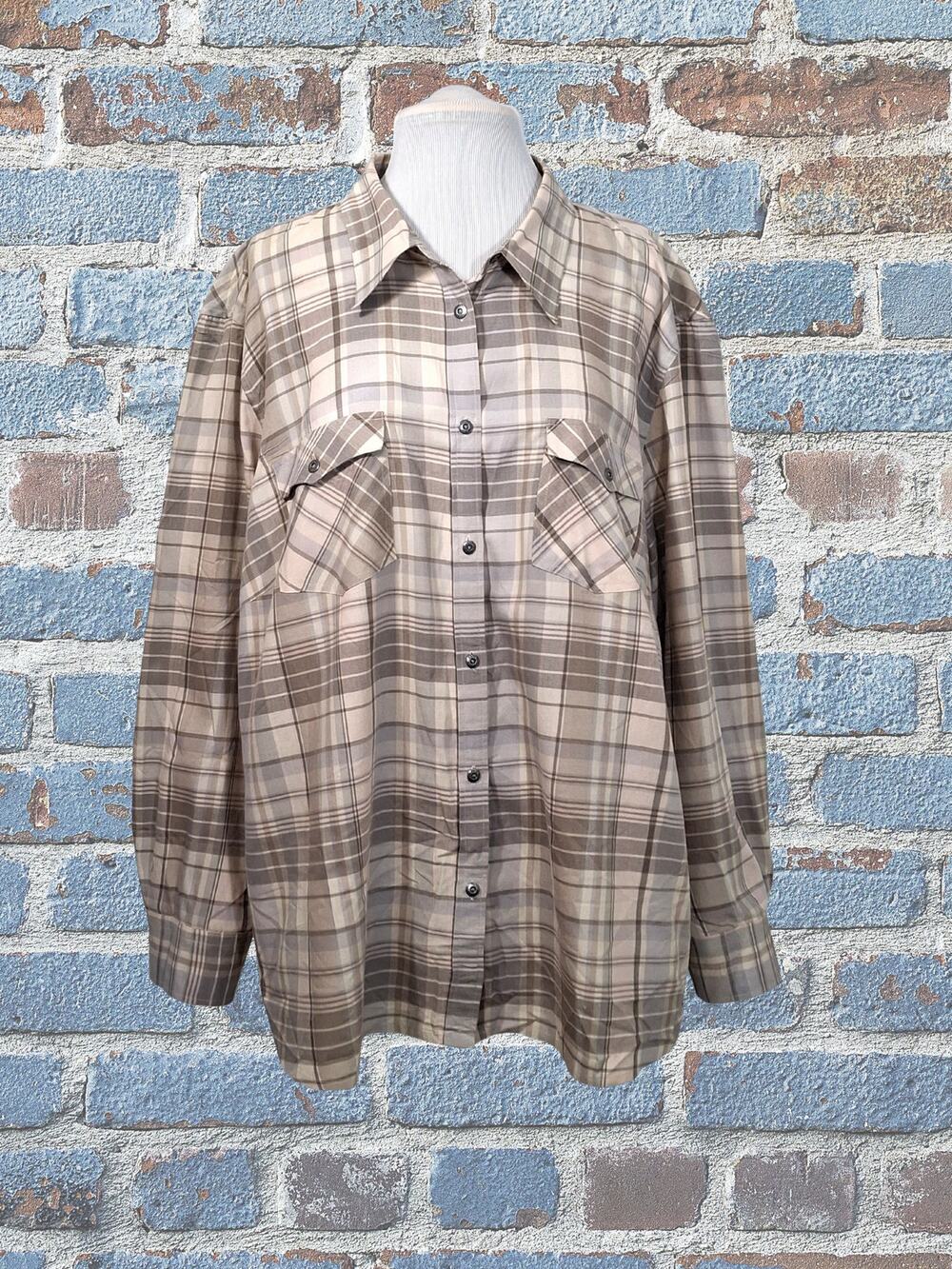 Chaps Ladies Plus Size 3X With Metal Chaps Button Front Two Pockets